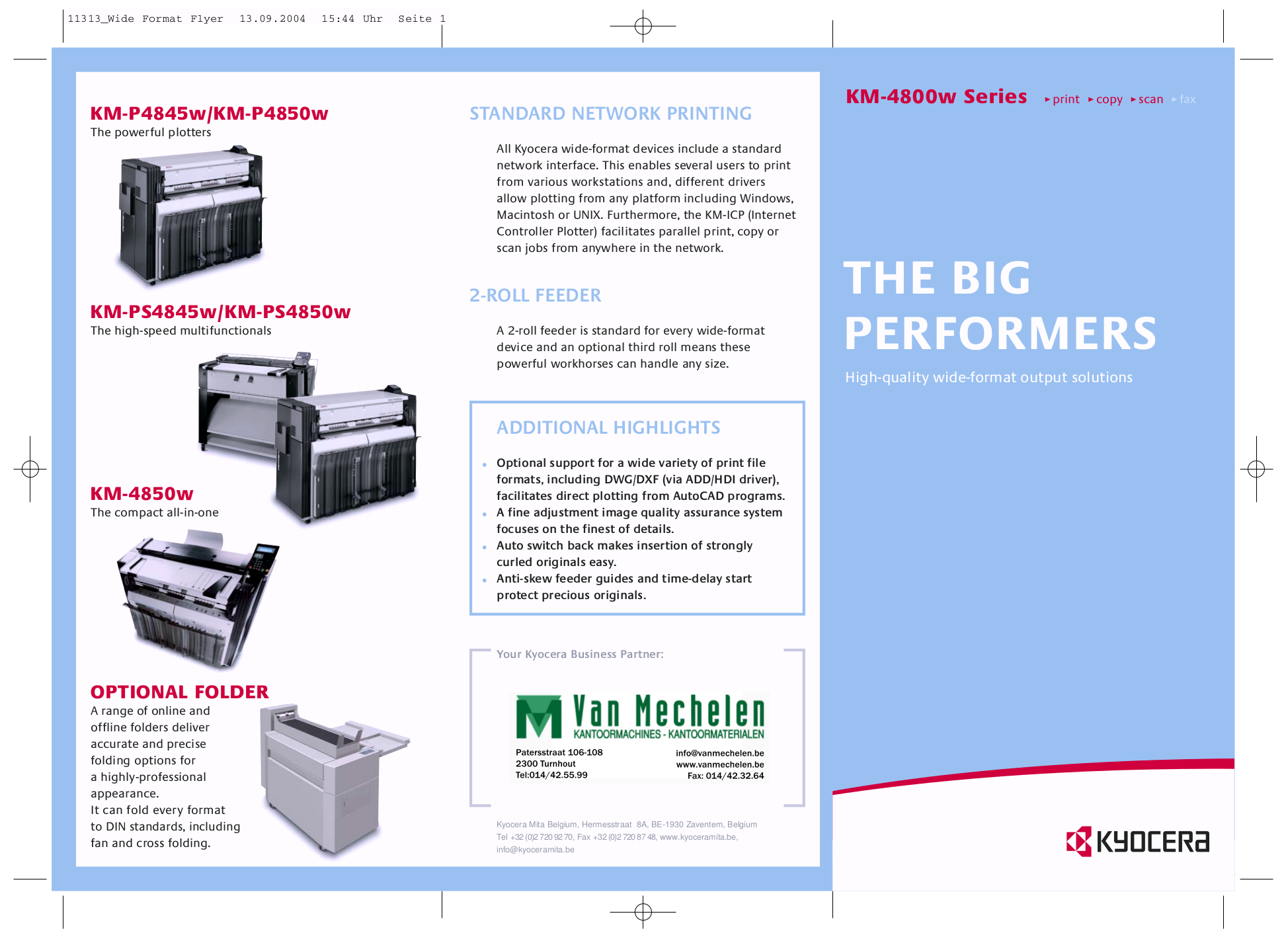 Download free pdf for Kyocera KM-S4850W Printer manual